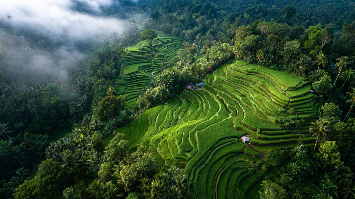 Terraced fields